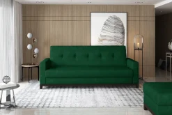 Velour Sofa & Fløyel Sofa-Iselene 2-seter Sovesofa Grønn