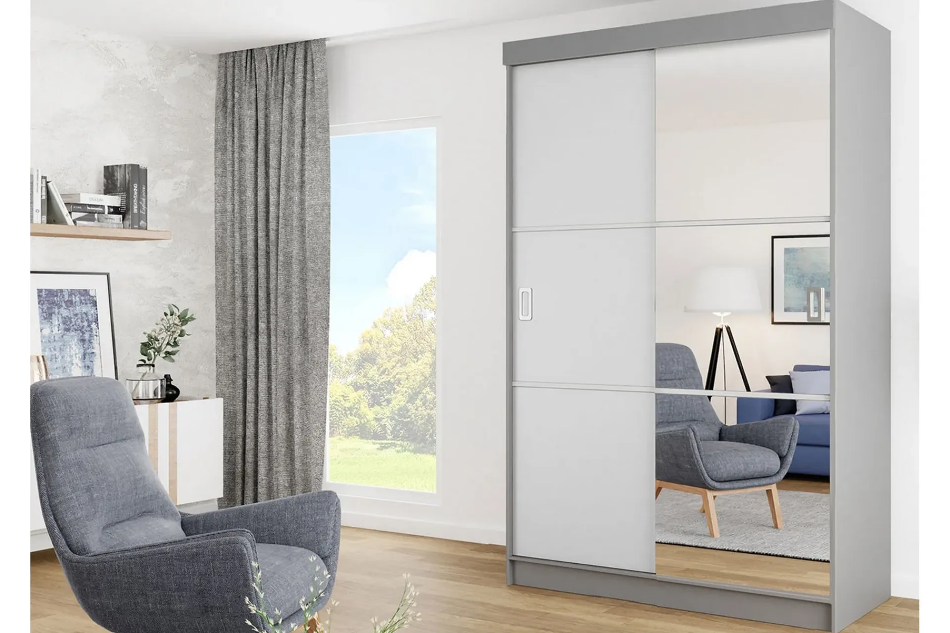 Concept 55 Isolaz Garderobe med Speil LED-belysning RGB