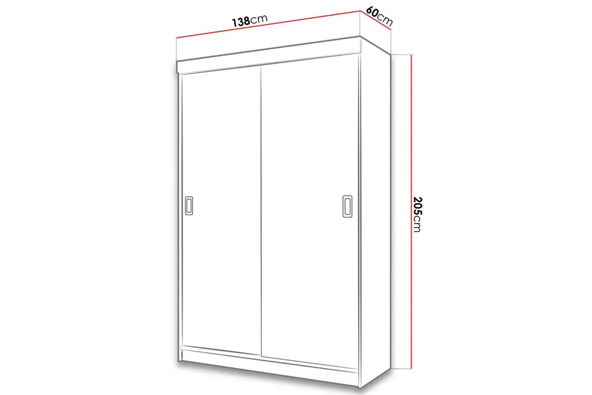 Concept 55 Isolaz Garderobe med Speil LED-belysning RGB