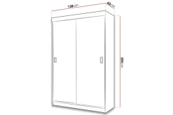 Isolaz Garderobeskap Med Speil 138x205 cm