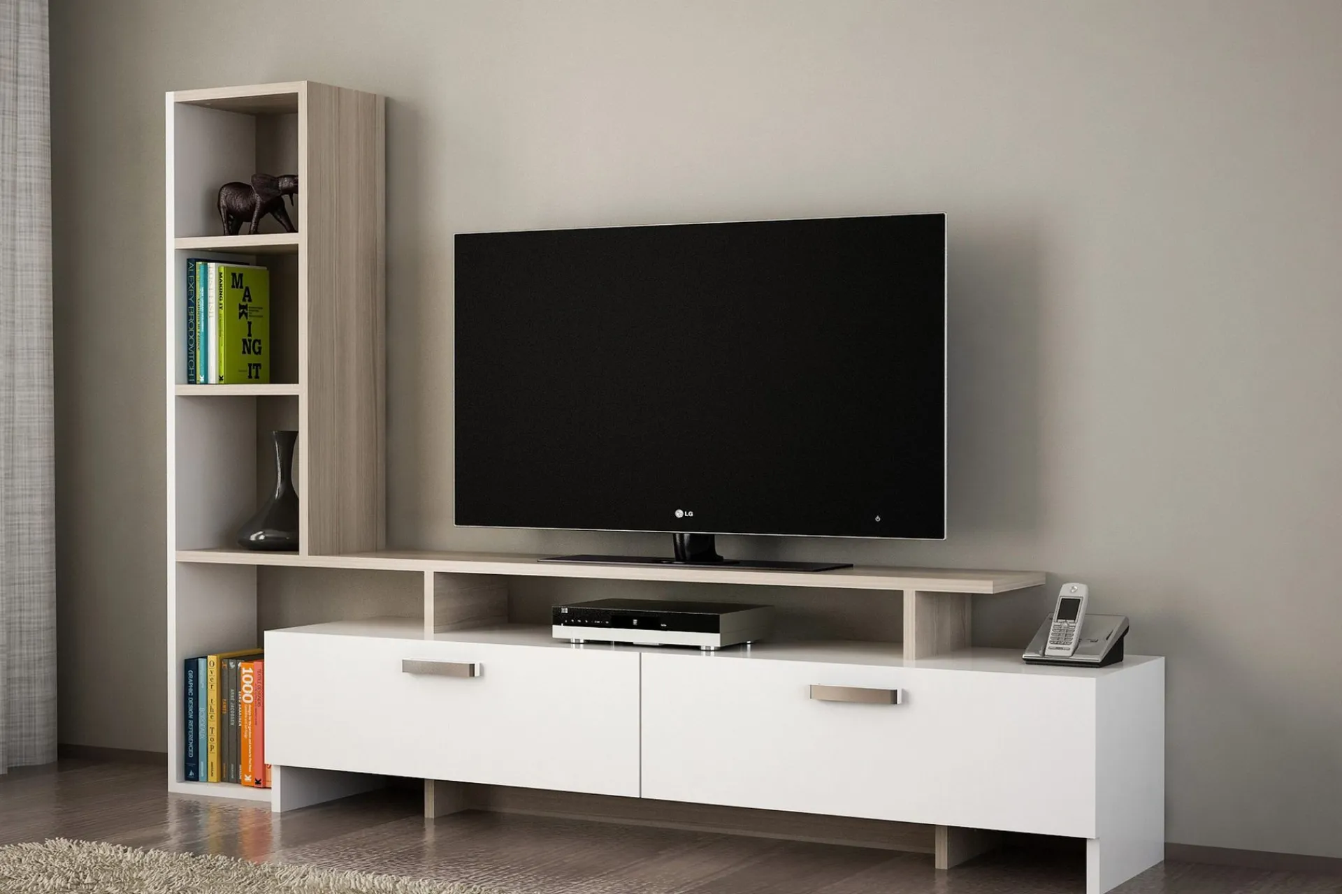 Tv-Møbelsett-Isora TV-benk Hvit