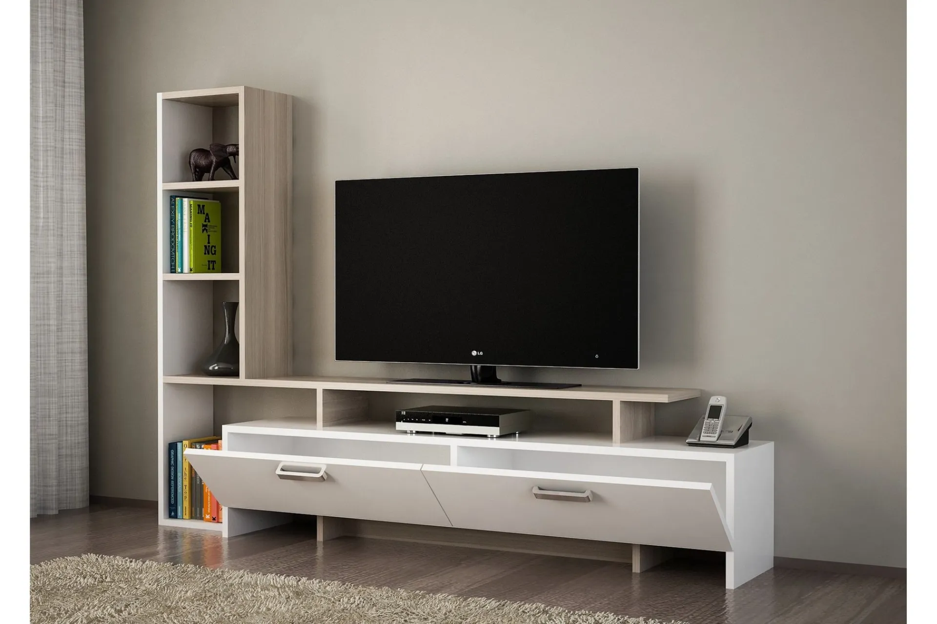 Tv-Møbelsett-Isora TV-benk Hvit
