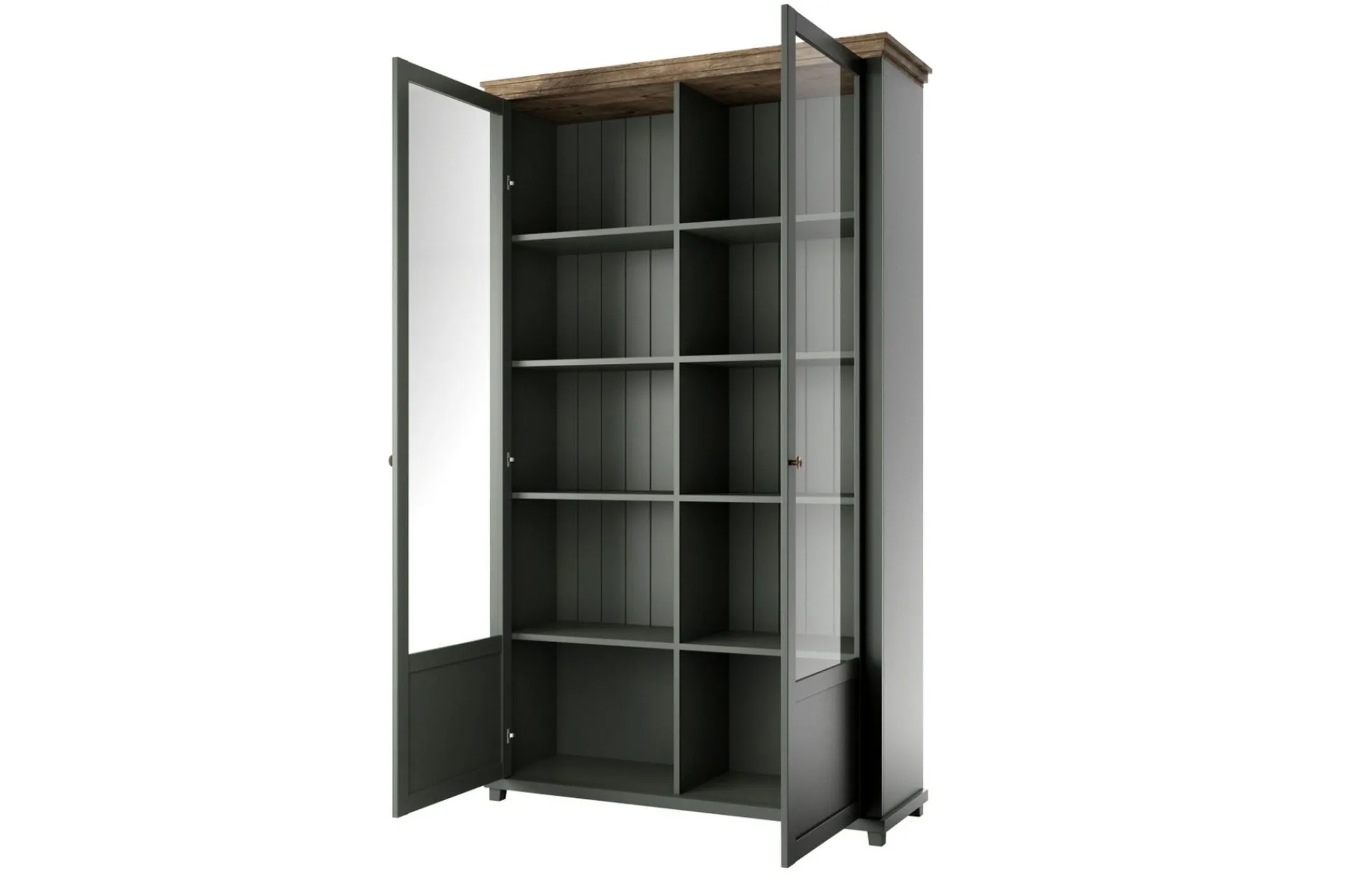 Vitrineskap|Skap-Ivreri Vitrine 42x126 cm Natur,Khaki
