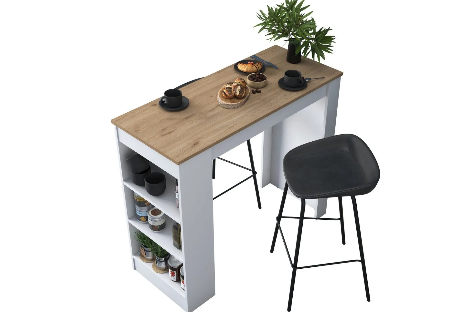 Barmøbler-Iwao Bardisk 50x120 cm Brun/Hvit