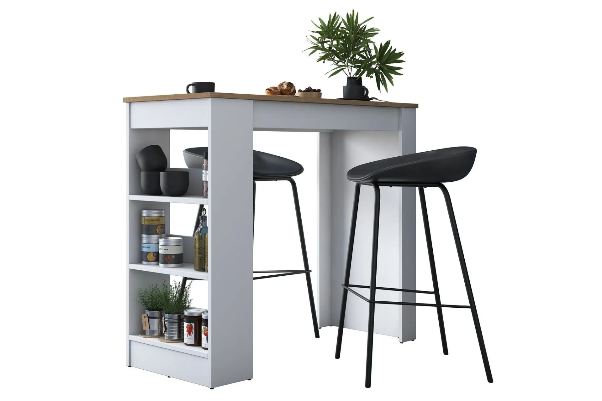 Barmøbler-Iwao Bardisk 50x120 cm Brun/Hvit