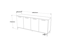 Gangbord|Avlastningsbord-Jagmal Konsollbord 160x71,8 cm Antrasitt/Brun