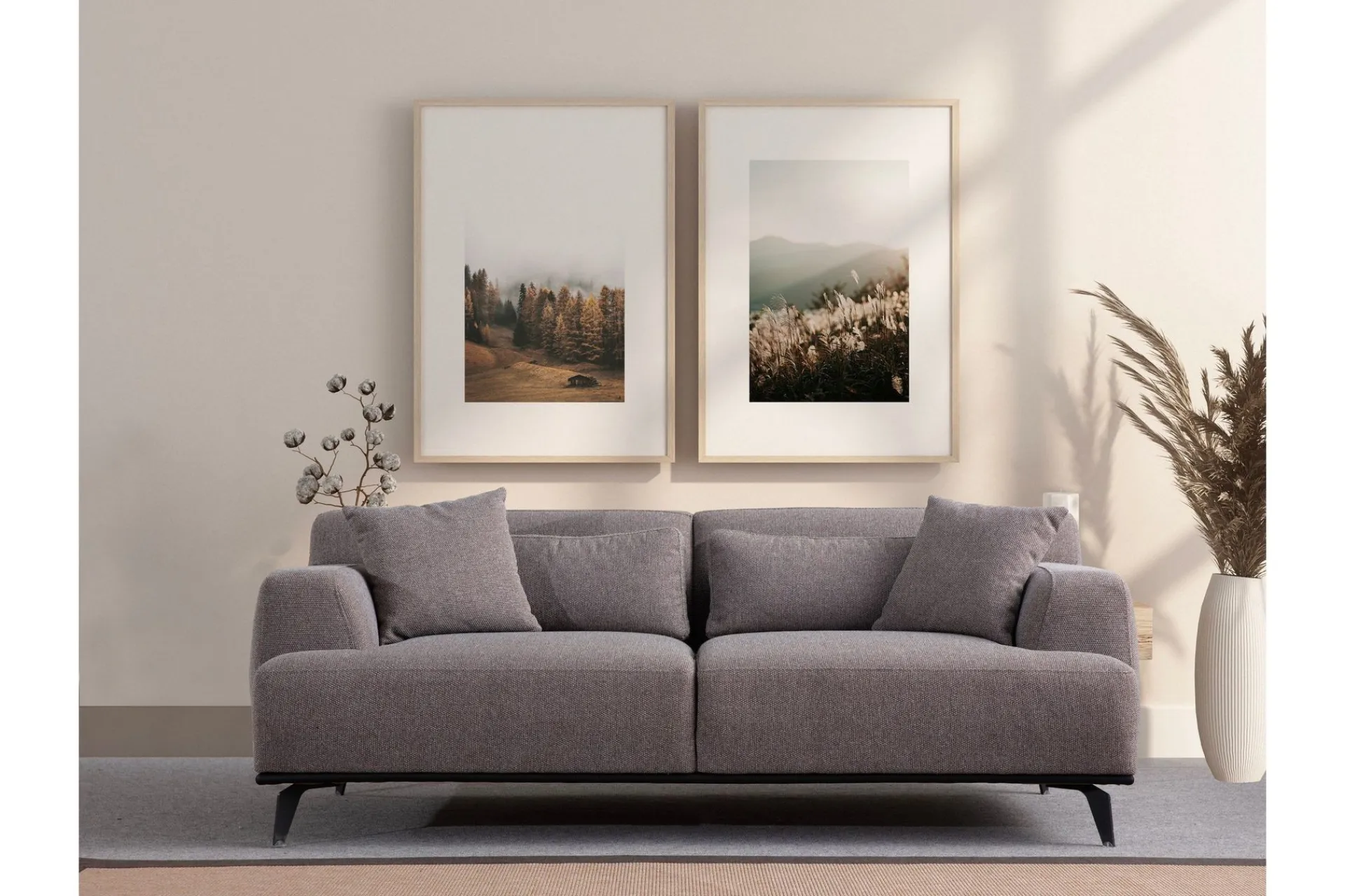 2 Seter Sofa-Jaguar 2-seters Sofa Brun,Grey