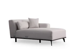 Sofa Med Sjeselong-Jaguar 4-seters Sofa med Divan Hvit