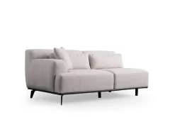 Sofa Med Sjeselong-Jaguar 4-seters Sofa med Divan Hvit