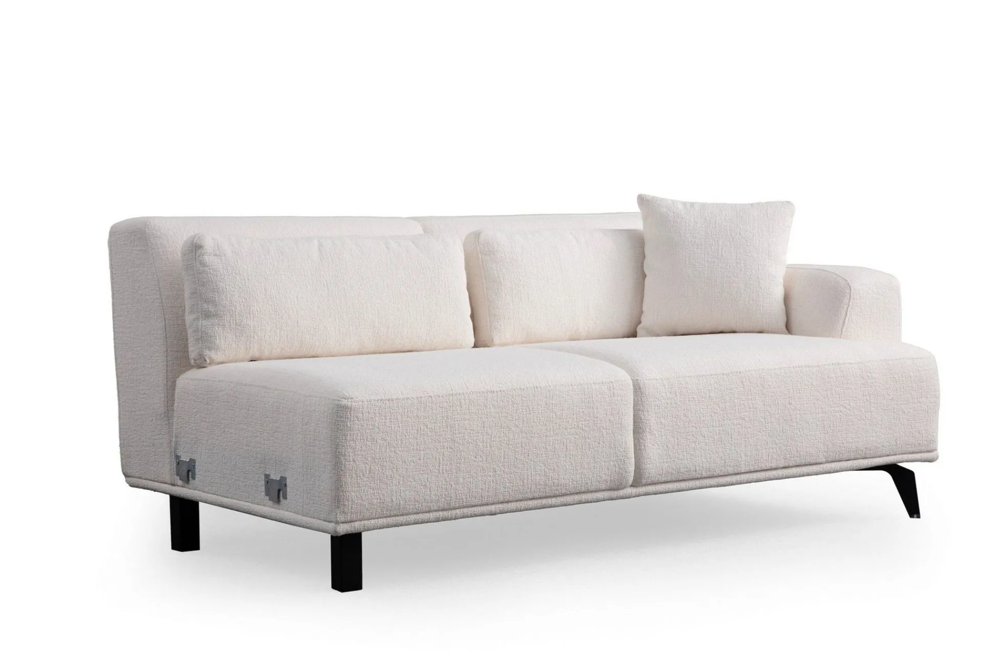 Sofa Med Sjeselong-Jaguar 4-seters Sofa med Divan Hvit