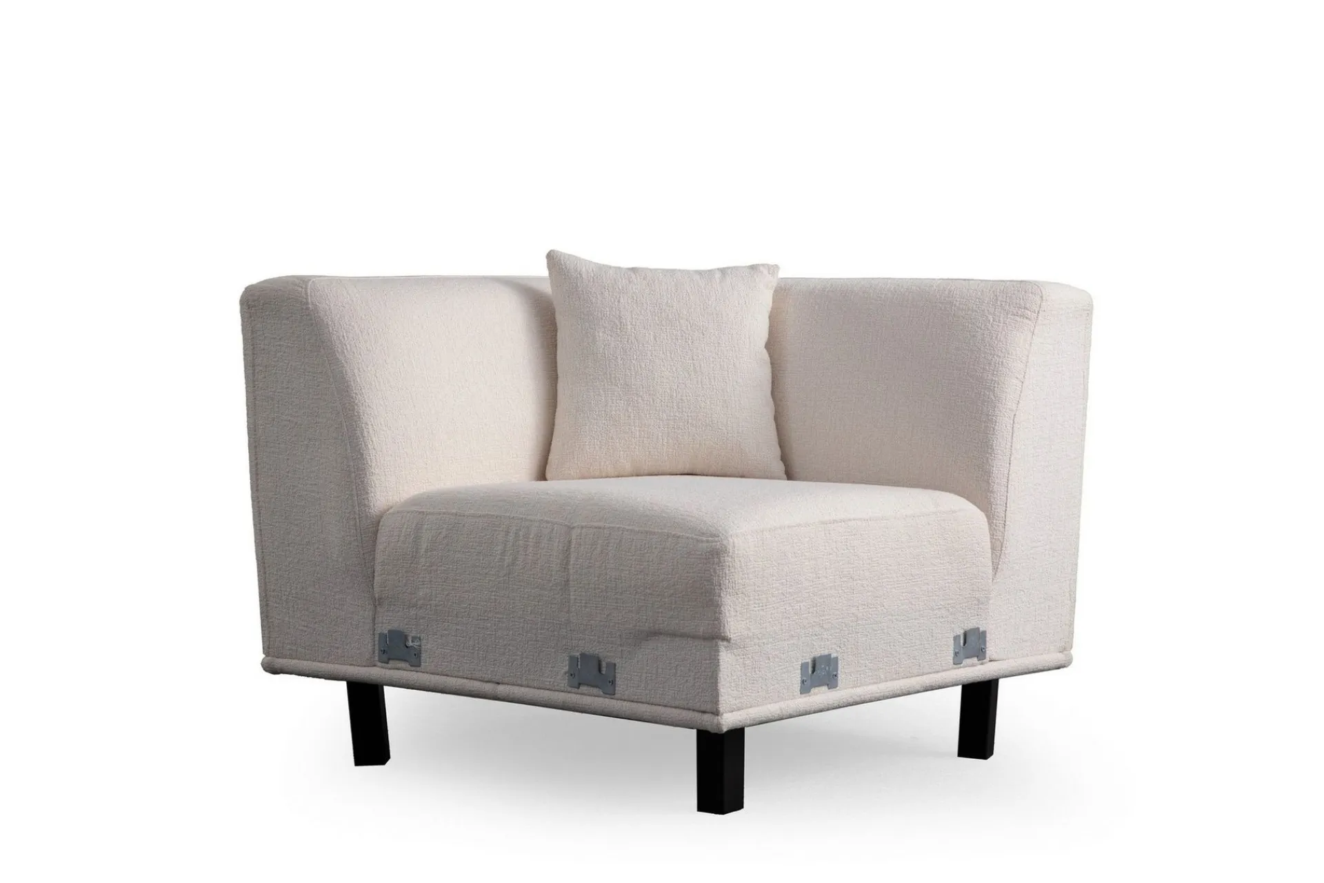 Sofa Med Sjeselong-Jaguar 4-seters Sofa med Divan Hvit