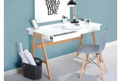 Jahnyia Skrivebord 120 cm med Oppbevaring 2 Skuffer