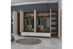 Garderober & Garderobesystem-Jaitun Garderobe 243x181 cm Hvit/Brun