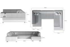 Majestic Furniture Sovesofaer-Jamaal Hjørnesovesofa Svart