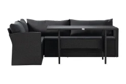 Comfort Garden Puteoppbevaring & Møbelbeskyttelse|Hagemøbler Barn-James Light Sofagruppe 5-seter Svart