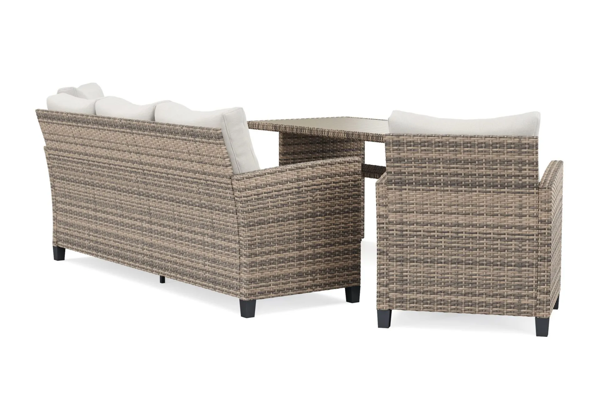 Comfort Garden Loungesett|Loungesett-James Light sofagruppe utendørs i kunstrotting Beige
