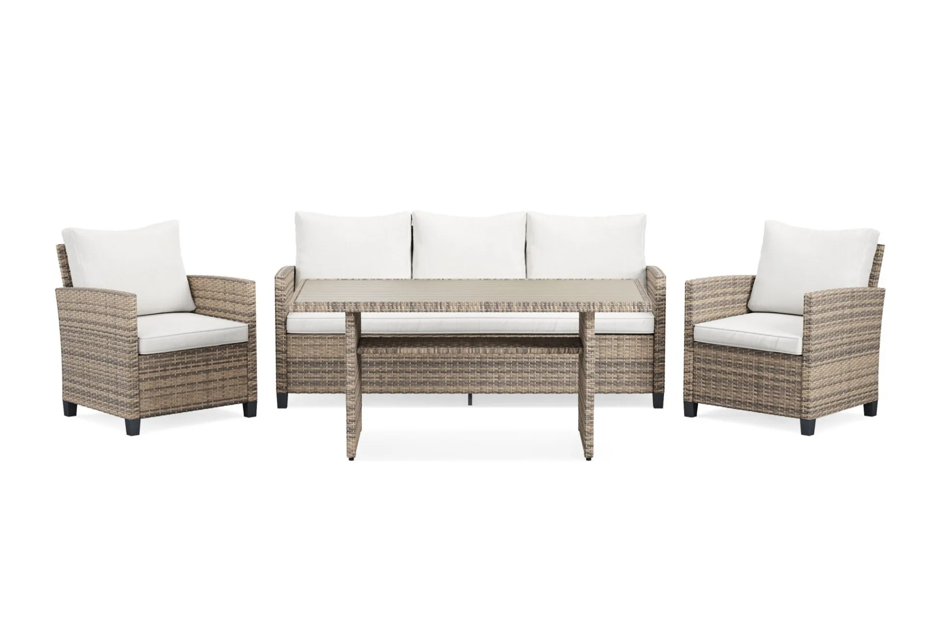 Comfort Garden Loungesett|Loungesett-James Light sofagruppe utendørs i kunstrotting Beige