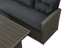 Comfort Garden Puteoppbevaring & Møbelbeskyttelse|Hagemøbler Barn-James loungegruppe utendørs venstre – 5-seters sofagruppe i kunstrotting Grå