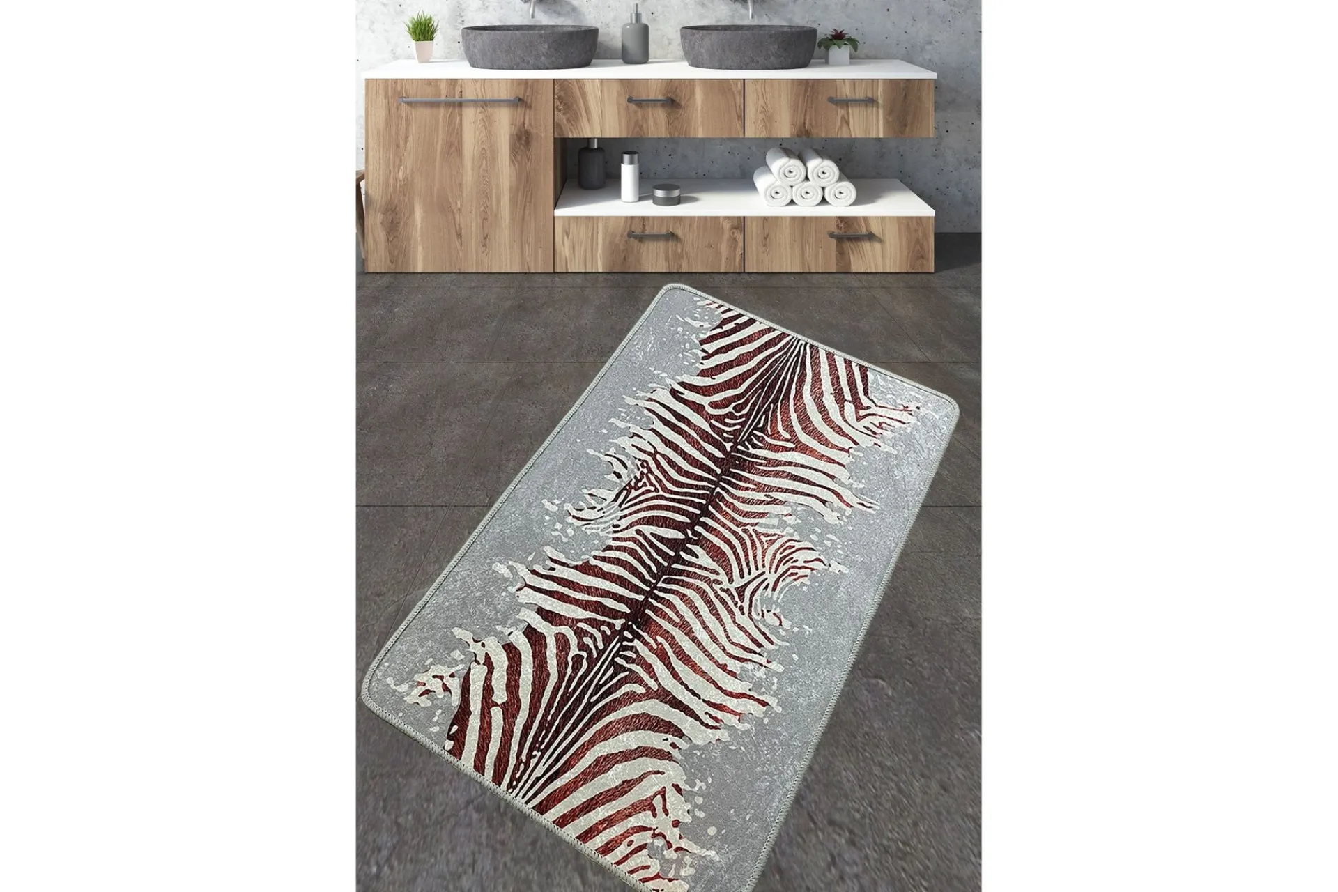 Baderomsmatte|Baderomsmatte-Jamir Baderomsmatte 70x120 cm Rektangulær Flerfärgad