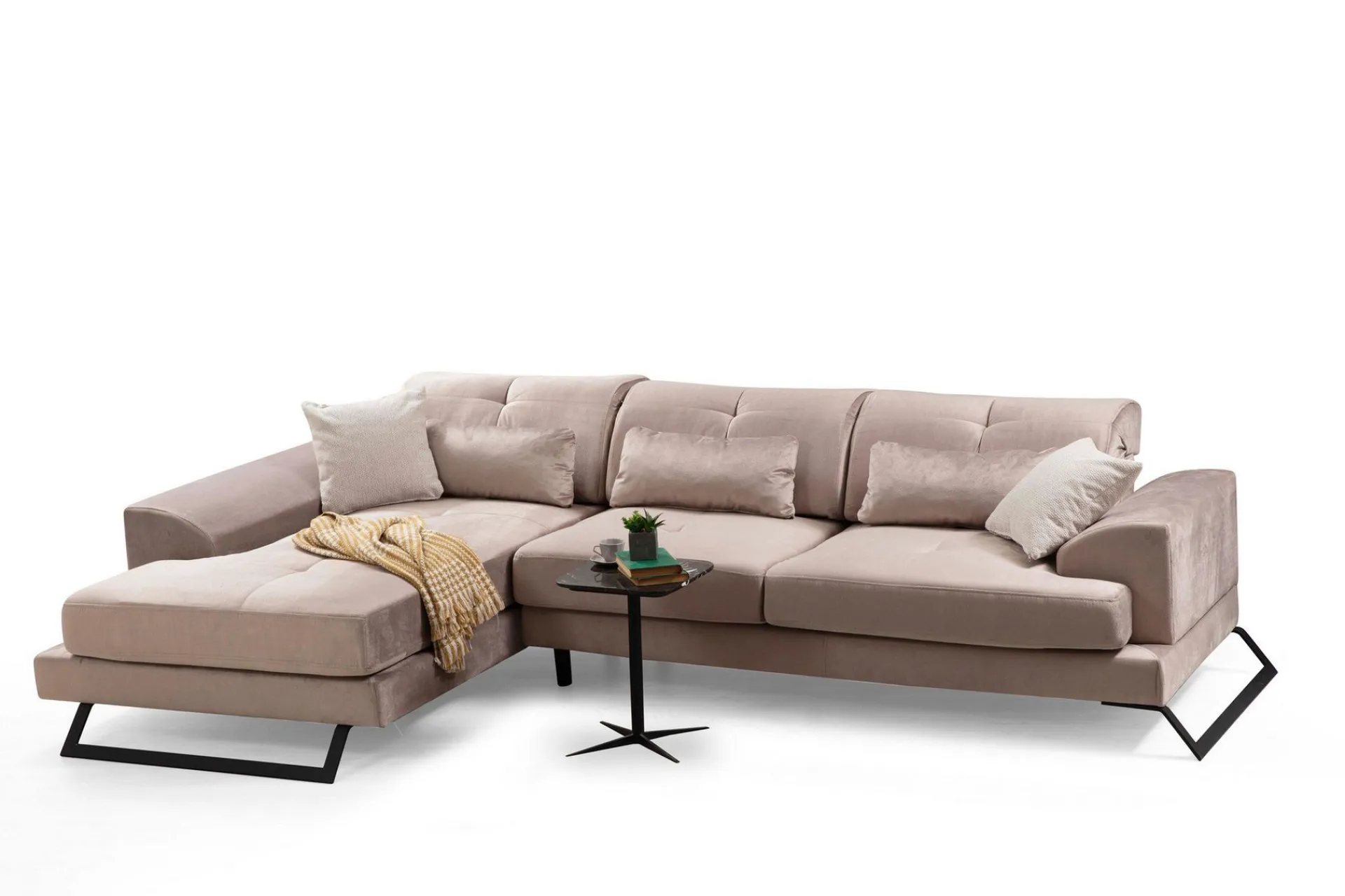 Sofa Med Sjeselong-Jaraad Divansofa Høyre Lys Beige