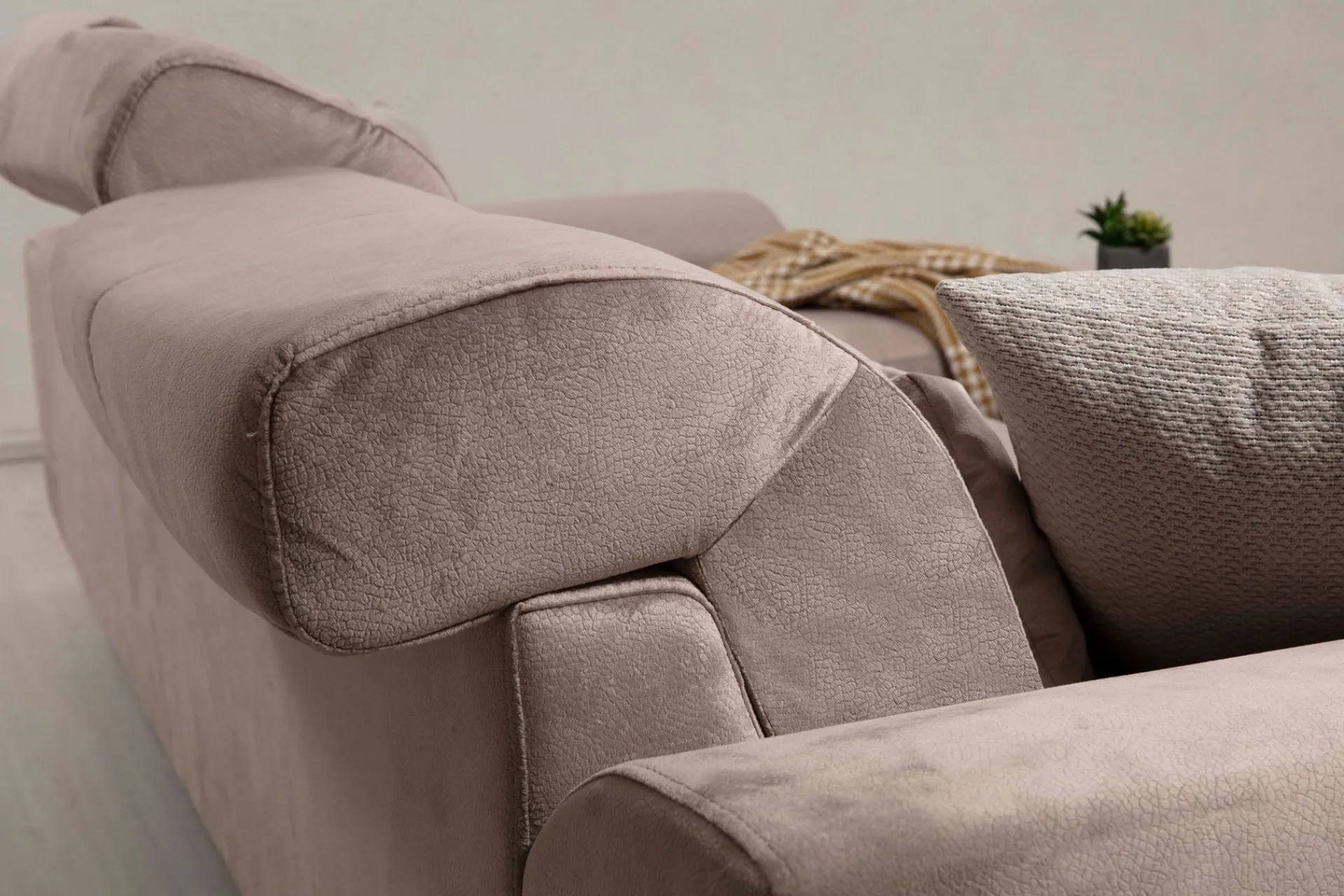 Sofa Med Sjeselong-Jaraad Divansofa Høyre Lys Beige