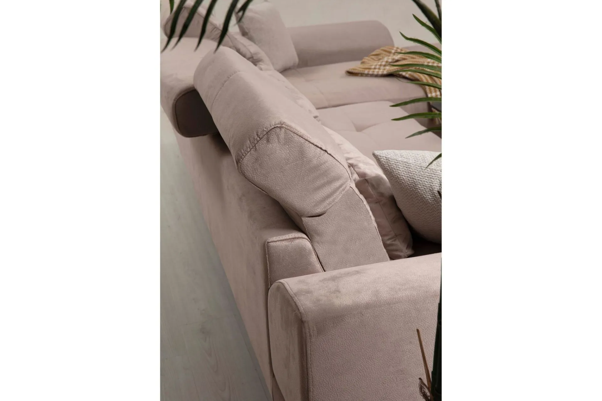 Sofa Med Sjeselong-Jaraad Divansofa Høyre Lys Beige