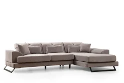 Hjørnesofa|Velour Sofa & Fløyel Sofa-Jaraad Divansofa 3-seters Grey