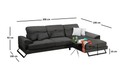 Jaraad Hjørnesofa med Divan Høyre