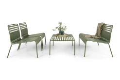 Comfort Garden Pumper Og Irrigasjon|Loungestol Ute-Jarva liten 4-seters sofagruppe utendørs i metall Oliv