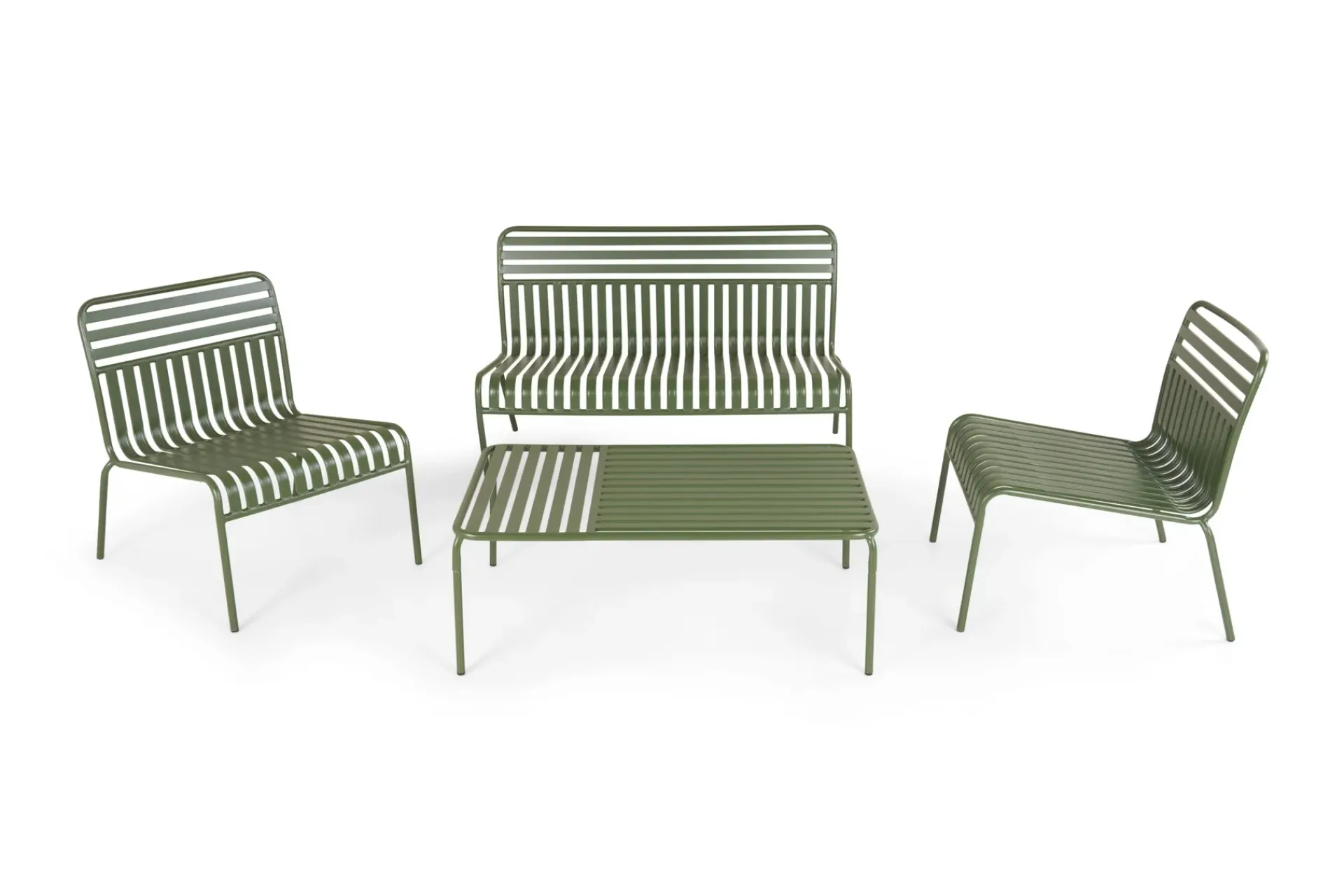 Comfort Garden Pumper Og Irrigasjon|Loungestol Ute-Jarva liten 4-seters sofagruppe utendørs i metall Oliv