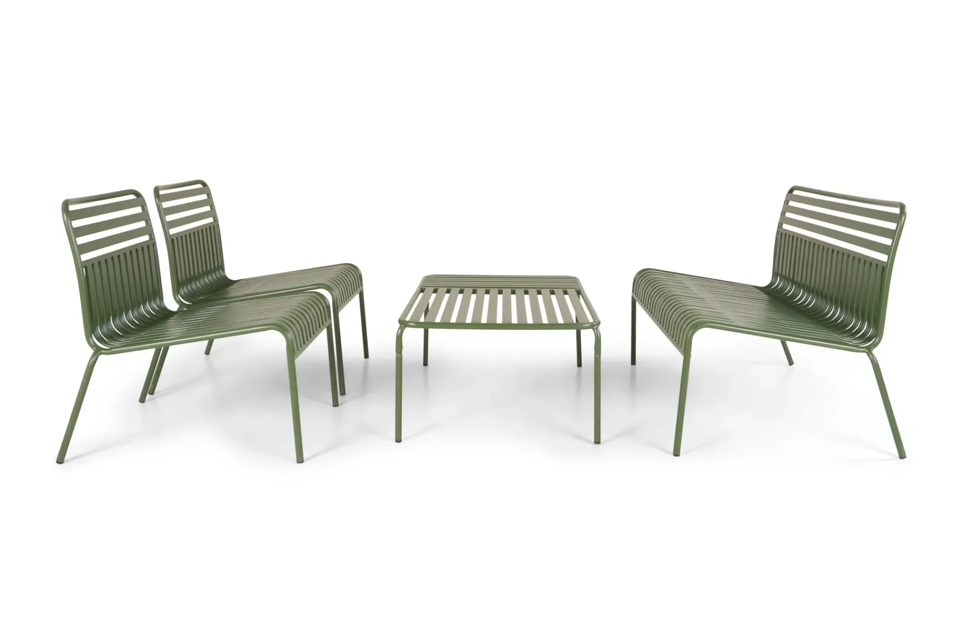 Comfort Garden Pumper Og Irrigasjon|Loungestol Ute-Jarva liten 4-seters sofagruppe utendørs i metall Oliv