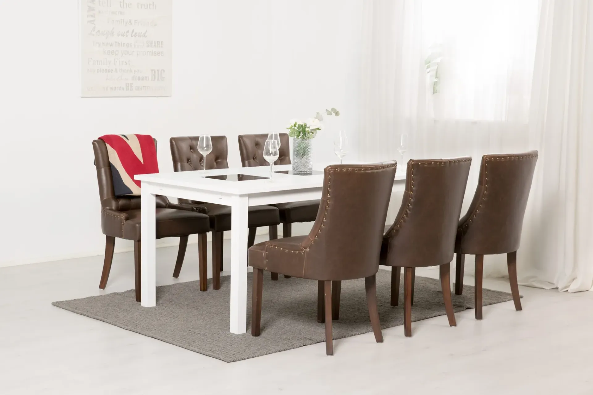Basic Home Jasmin Spisegruppe 180 cm med 6 Tuva Lenestol