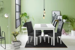Basic Home Spisegrupper-Jasmin Spisegruppe 180 cm Rektangulært spisebord med 6 Viktor Spisestoler Hvit