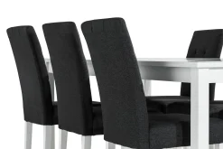 Basic Home Spisegrupper-Jasmin Spisegruppe 180 cm Rektangulært spisebord med 6 Viktor Spisestoler Hvit