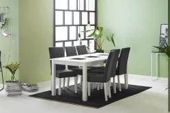 Basic Home Spisegrupper-Jasmin Spisegruppe 180 cm Rektangulært spisebord med 6 Viktor Spisestoler Hvit