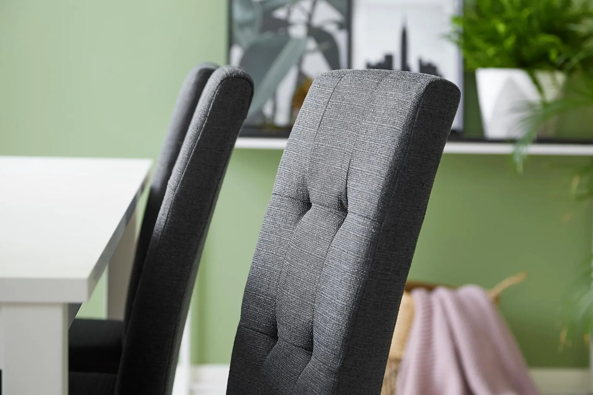 Basic Home Spisegrupper-Jasmin Spisegruppe 180 cm Rektangulært spisebord med 6 Viktor Spisestoler Hvit