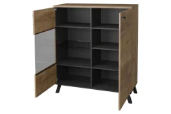Sideboard & Skjenker-John Skjenk 101x40x121 cm Svart,Eik