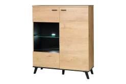 Sideboard & Skjenker-John Skjenk 101x40x121 cm Svart,Eik