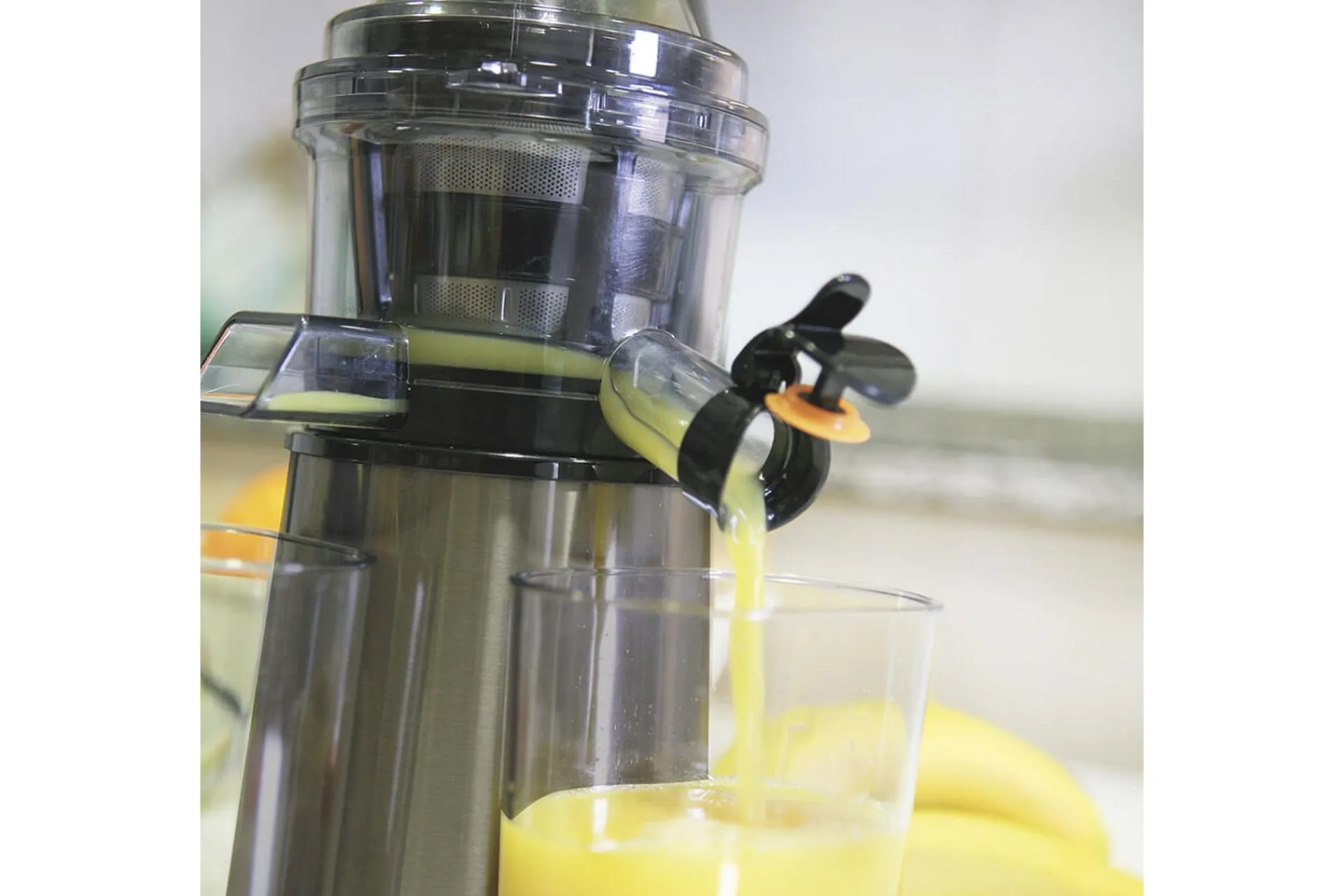 Black+Decker Produkter For Å Varme & Koke|Kjøkkenutstyr-Juicepresse Slow Juicer BXJE200E Børstet Rustfritt Stål Grey