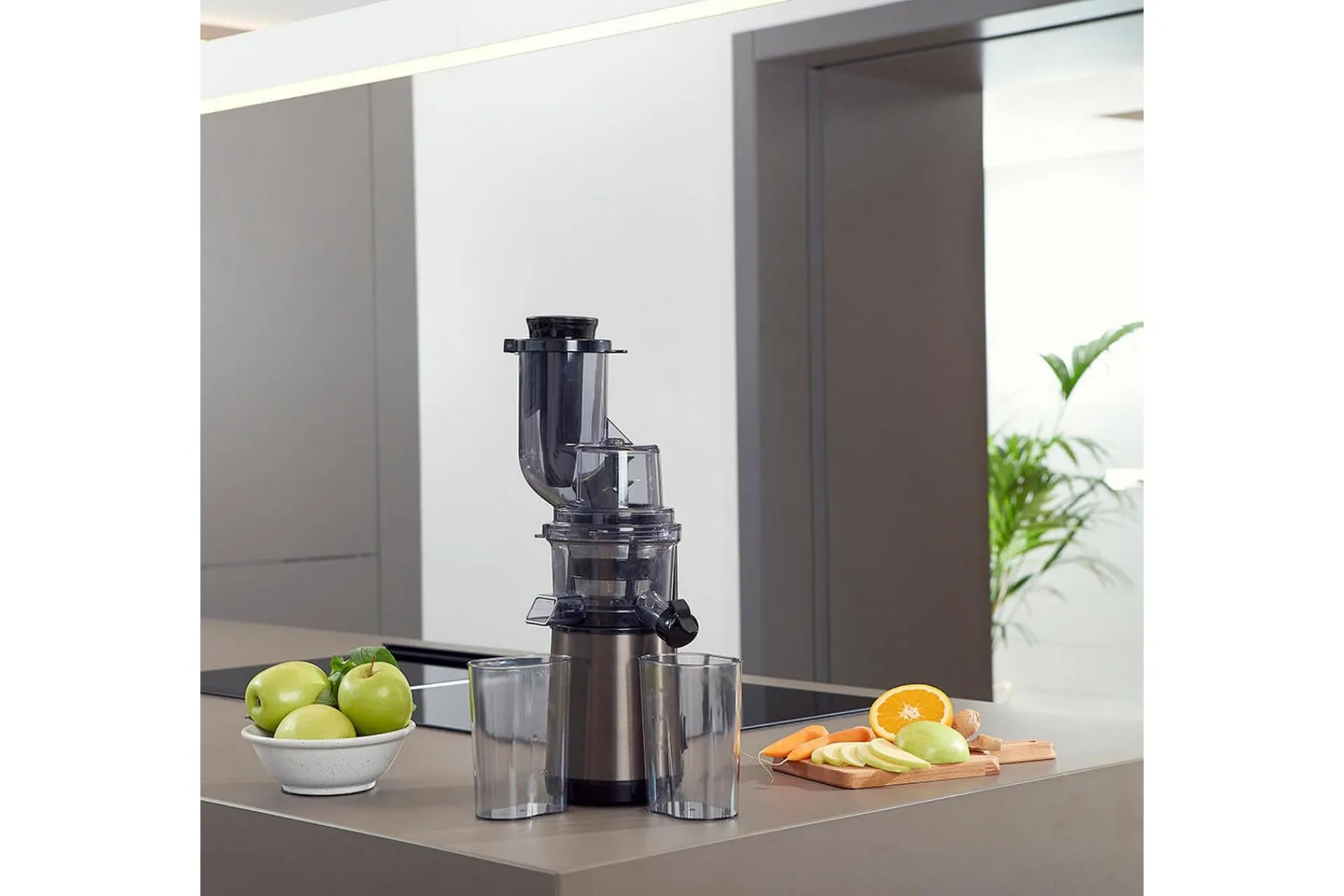 Black+Decker Produkter For Å Varme & Koke|Kjøkkenutstyr-Juicepresse Slow Juicer BXJE200E Børstet Rustfritt Stål Grey