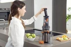 Black+Decker Produkter For Å Varme & Koke|Kjøkkenutstyr-Juicepresse Slow Juicer BXJE200E Børstet Rustfritt Stål Grey