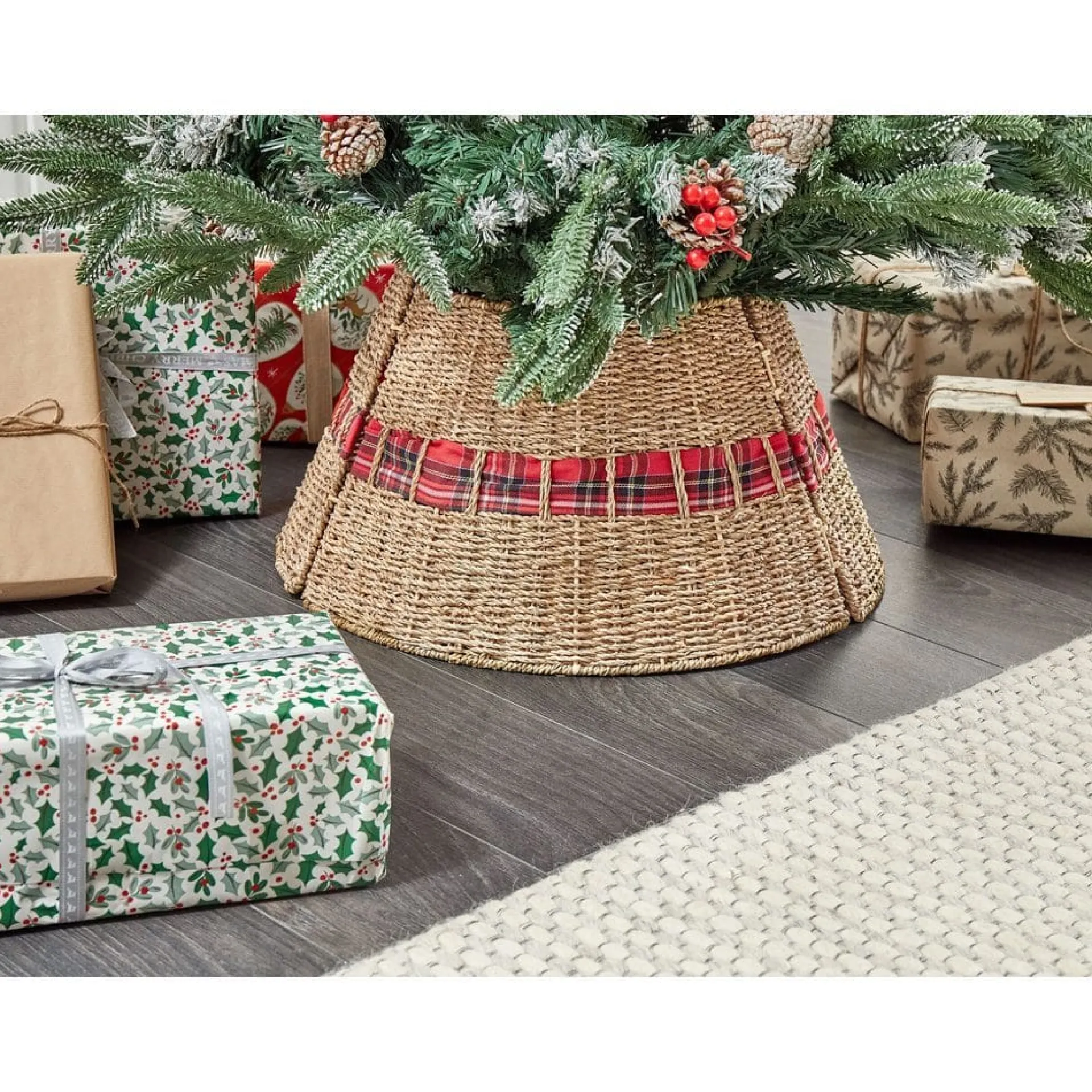 Julepynt & Juledekorasjon-Juletrefot Marche Beige,Natural,Rød