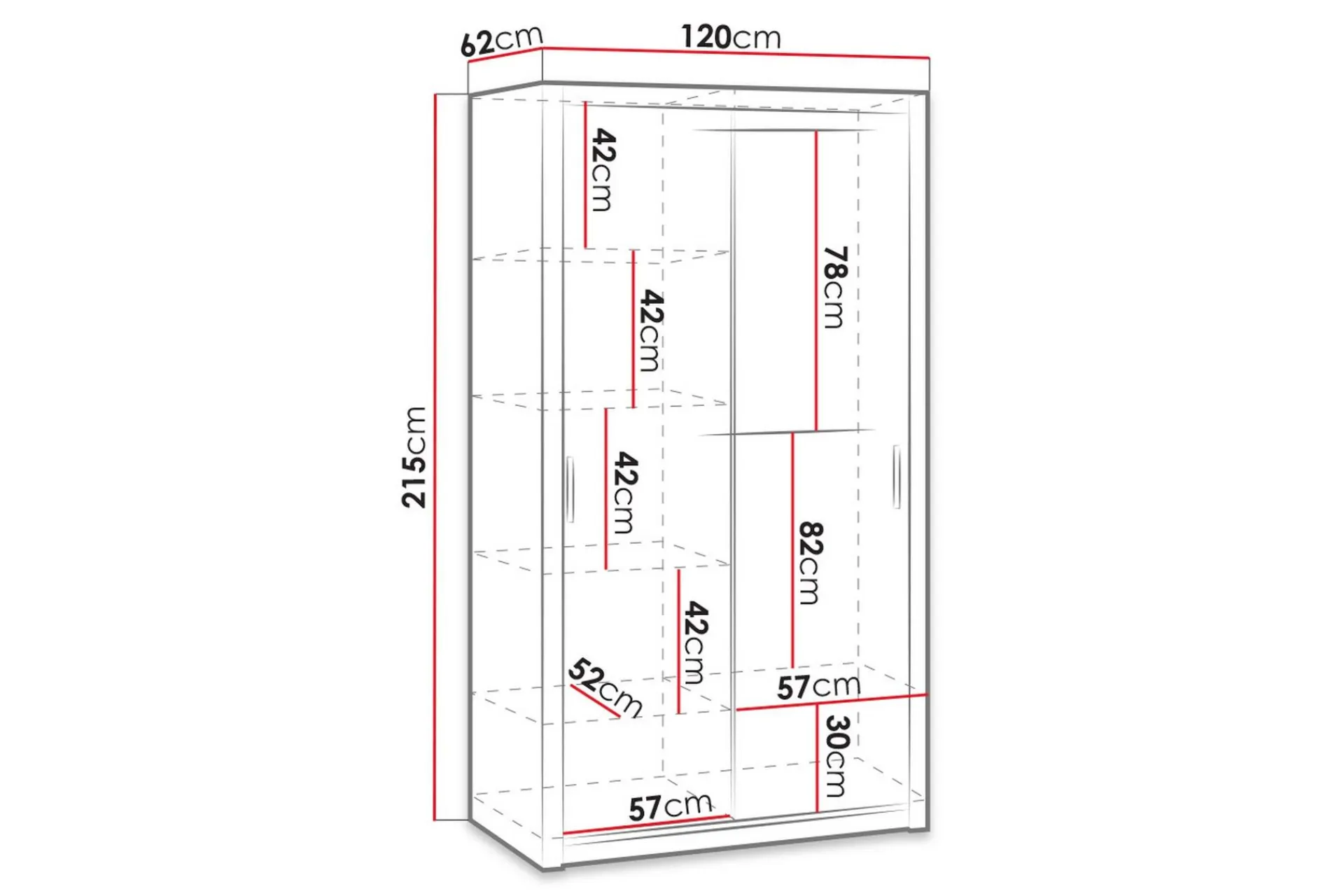 Scandinavian Choice Garderober & Garderobesystem-Julissa Garderobe 120 cm Hvit