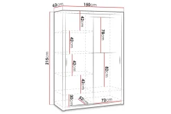Garderober & Garderobesystem-Julissa Garderobe 150 cm med Speil Tre/Natur
