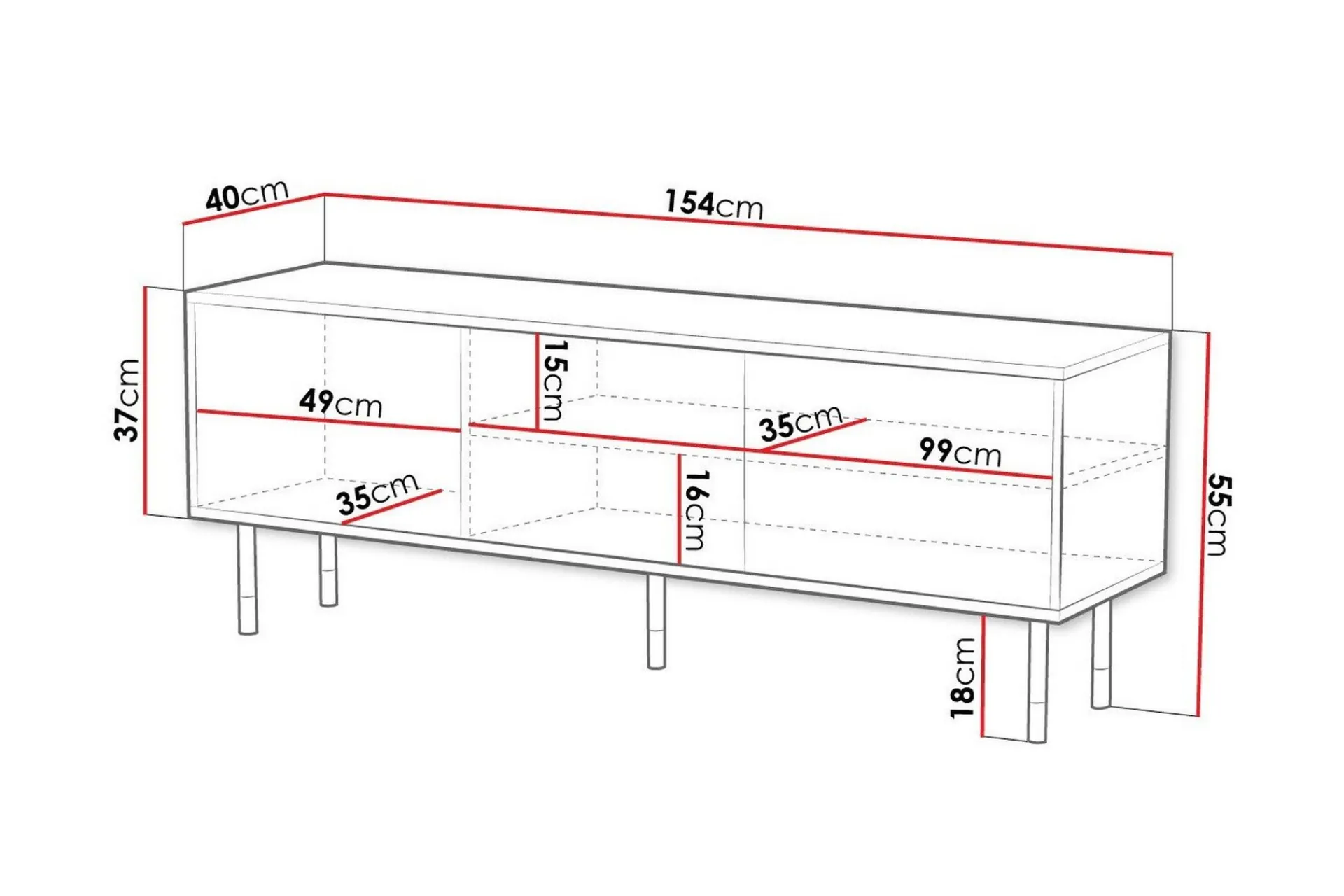 Scandinavian Choice Juniskär TV-benk 204 cm