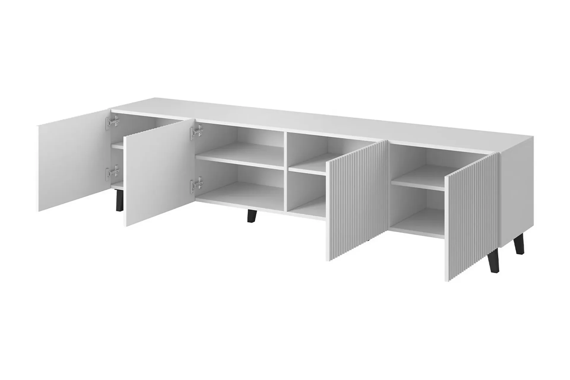 Scandinavian Choice Tv-Benk & Mediabenk-Juniskär TV-benk med Oppbevaring + Hyller 40x52x200 cm Svart