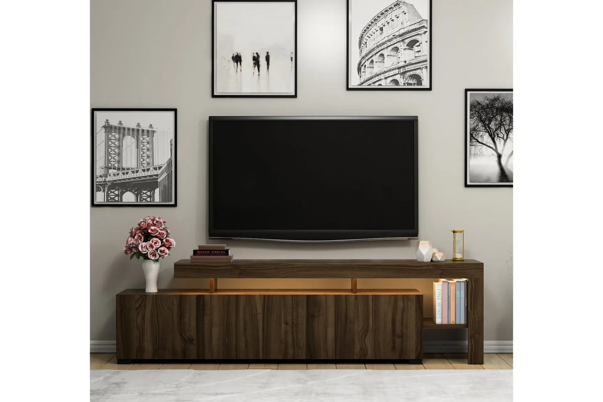 Tv-Benk & Mediabenk-Jurukovo TV-benk 192x37 cm Brun