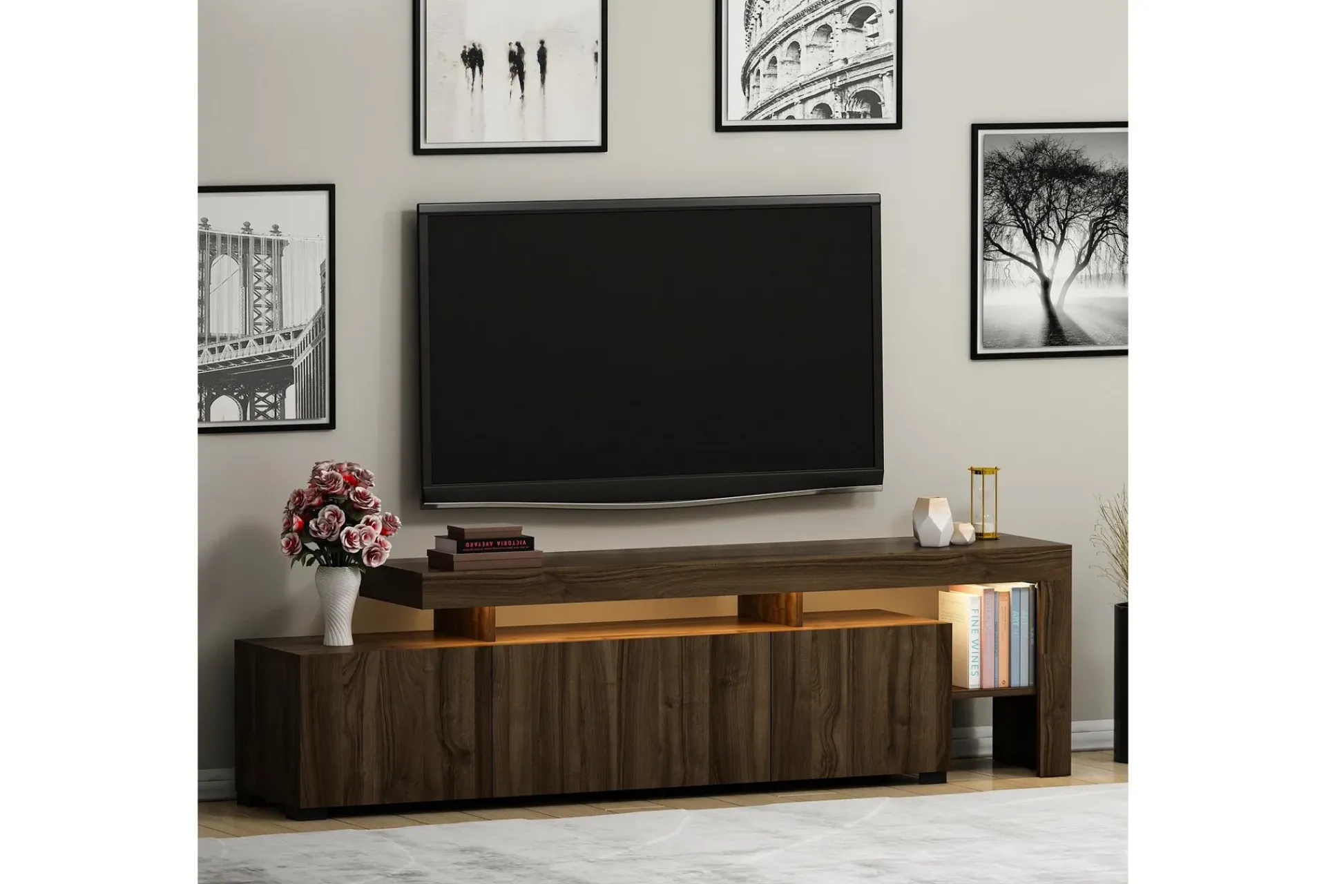 Tv-Benk & Mediabenk-Jurukovo TV-benk 192x37 cm Brun
