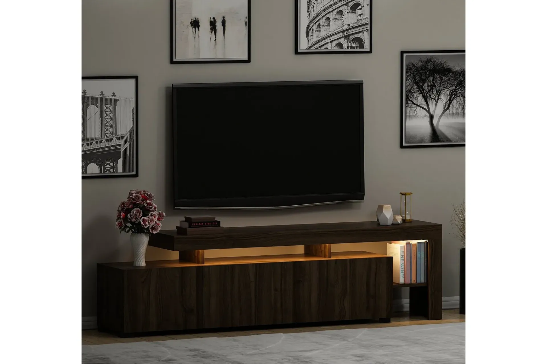 Tv-Benk & Mediabenk-Jurukovo TV-benk 192x37 cm Brun