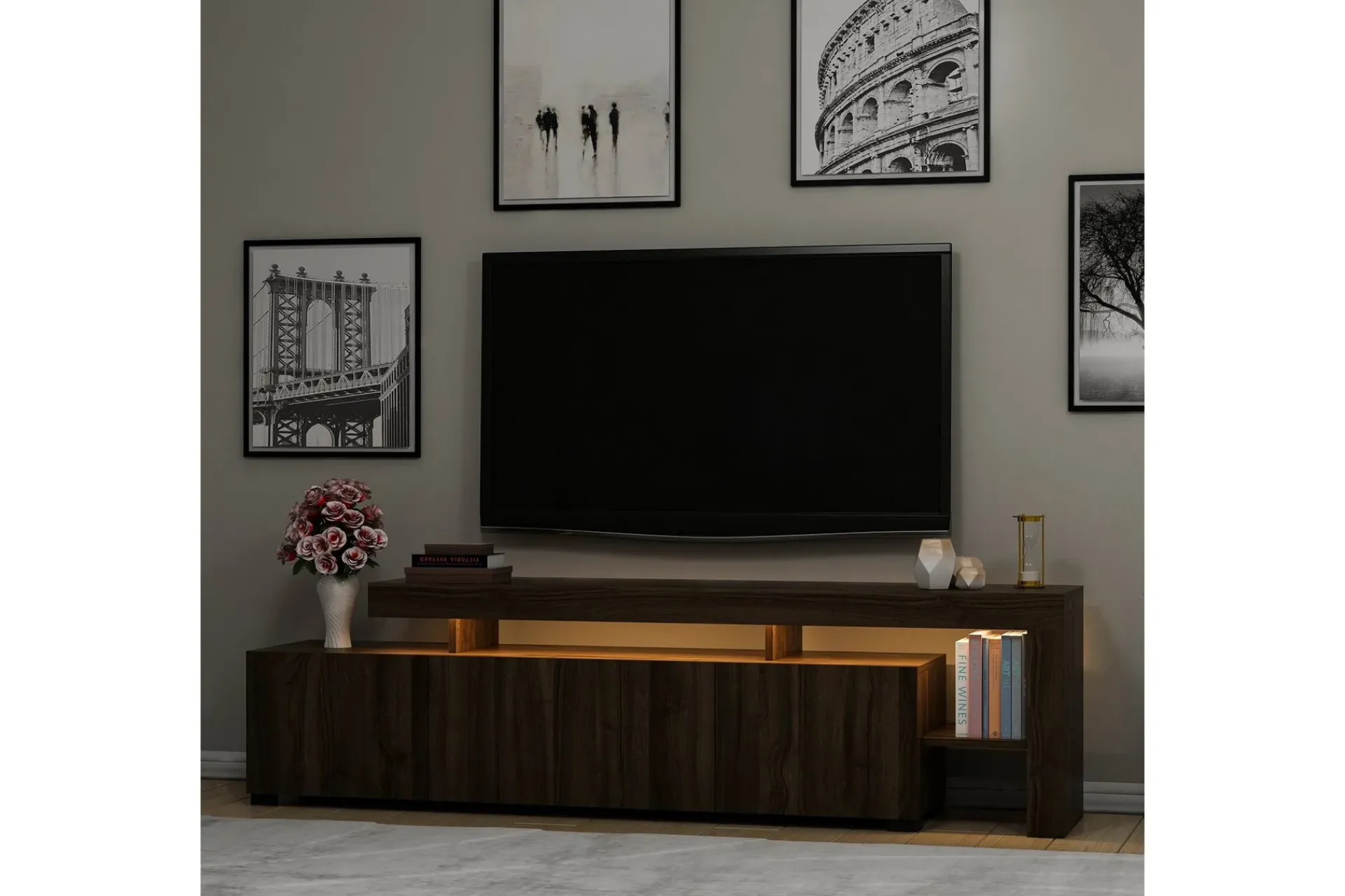 Tv-Benk & Mediabenk-Jurukovo TV-benk 192x37 cm Brun